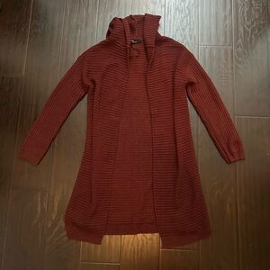 Forever21 Longline Hooded Knit Cardigan